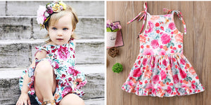 Kid Baby Girl Floral Princess Strap Sundress Summer Casual Dress, zoerea.com