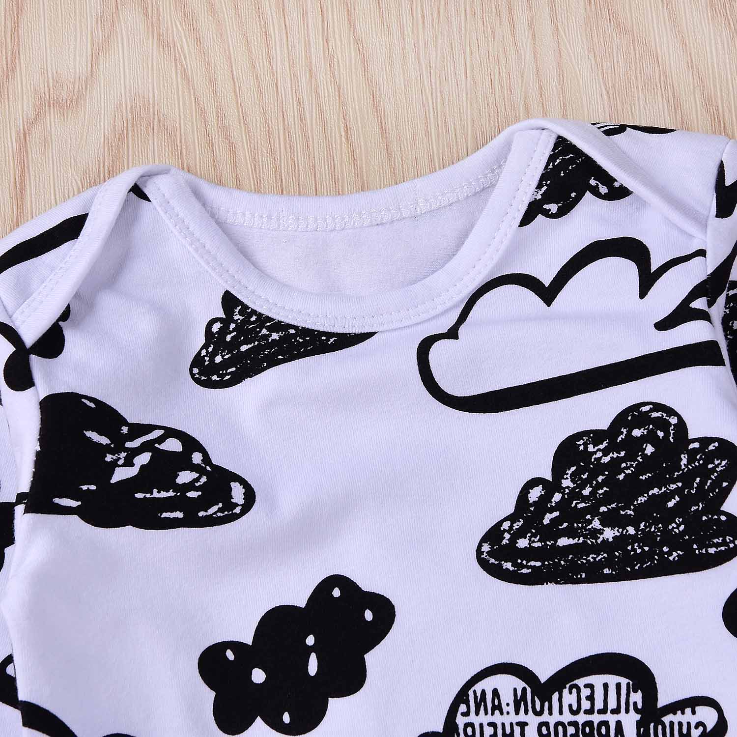 3-piece Cloud Print Set in White, zoerea.com