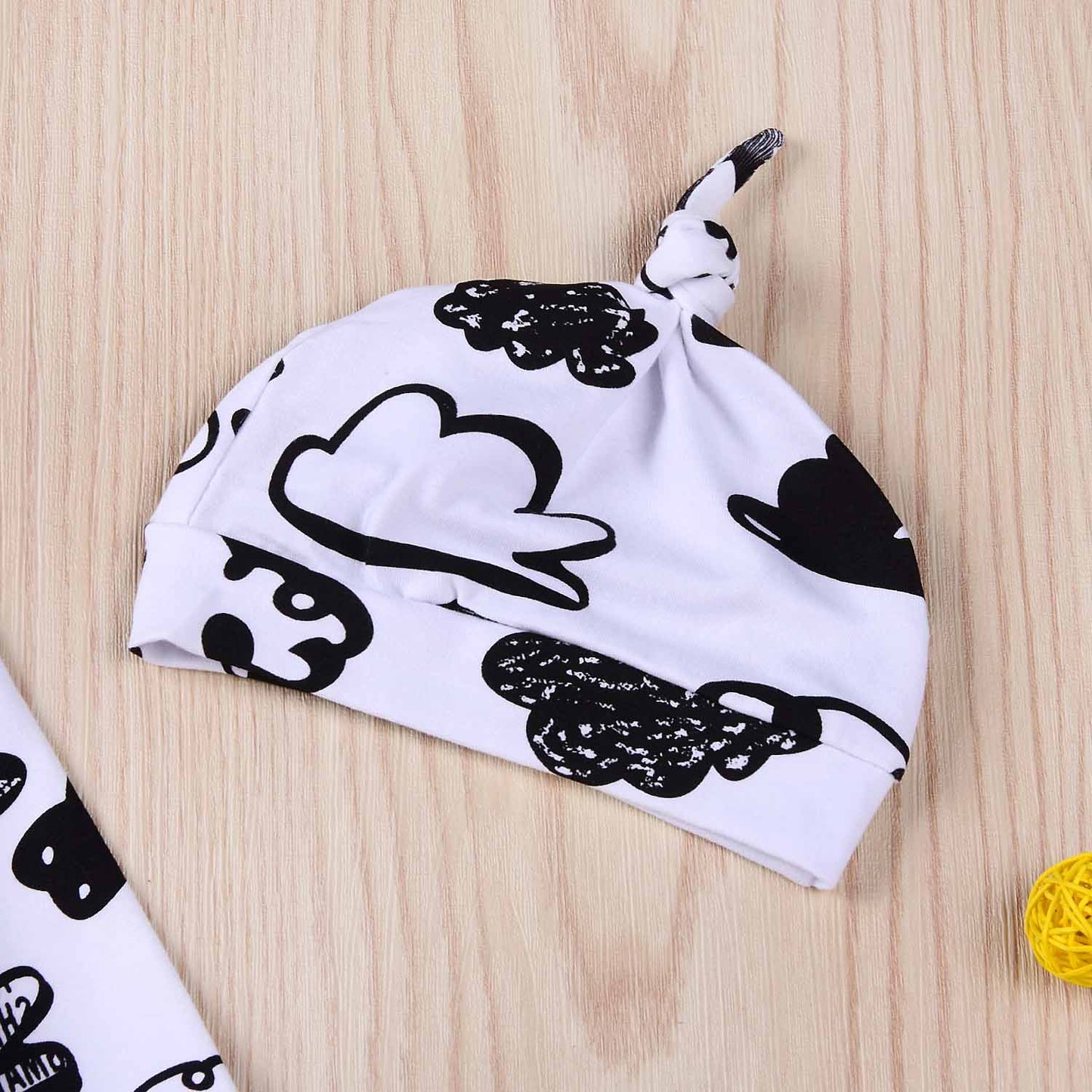 3-piece Cloud Print Set in White, zoerea.com
