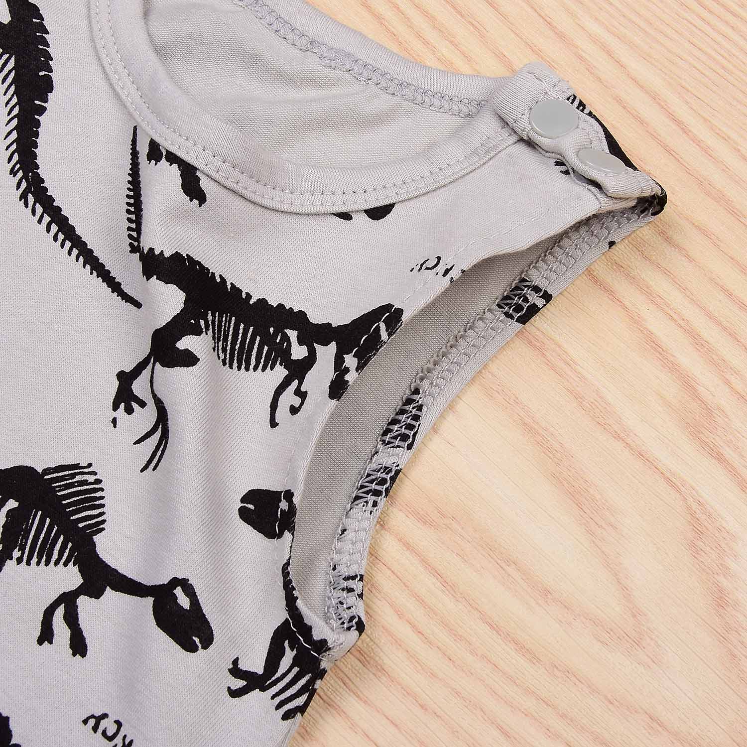 Baby Dinosaur Print Jumpsuit, zoerea.com