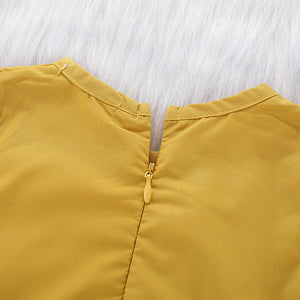 Baby Girls' Street chic Solid Color Short Sleeve Regular Clothing Set, zoerea.com