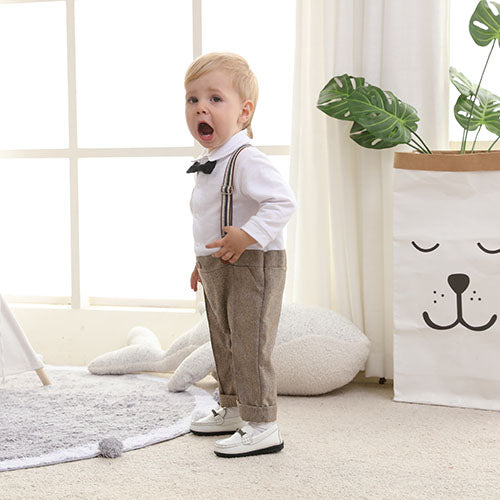 Handsome Faux-two Bodysuit & Vest & Hat Set, zoerea.com