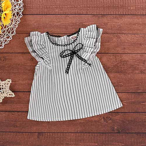 Baby Girls' Floral Striped A-line Dress, zoerea.com