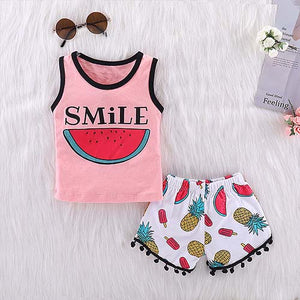 Smile Watermelon Tank And Shorts Set, zoerea.com