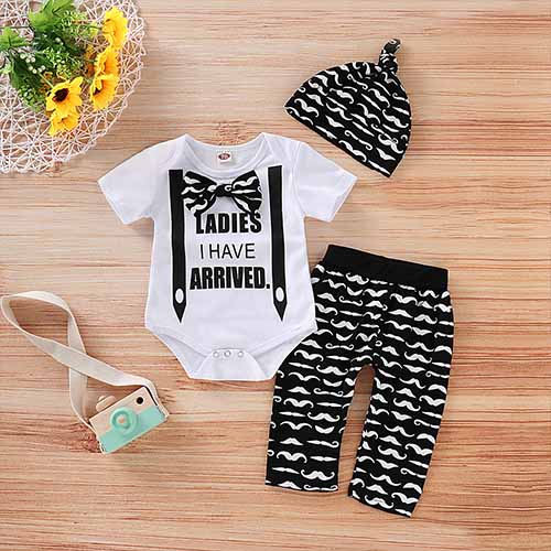 Letter Bodysuit, Cartoon Hat And Pants, zoerea.com