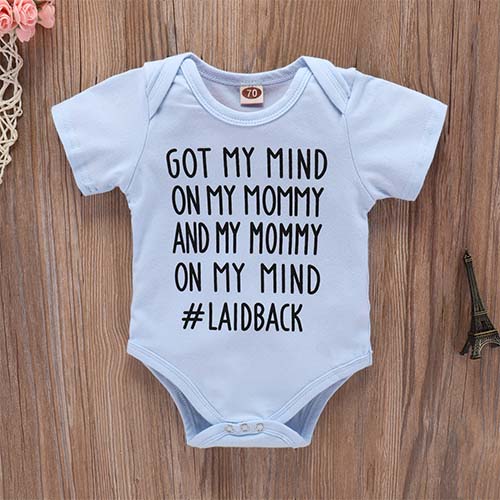 Cute Letter Printed Bodysuit, zoerea.com