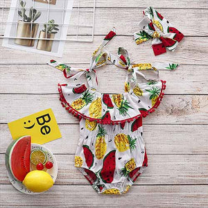 Pineapple Bodysuit and Bowknot Headband, zoerea.com