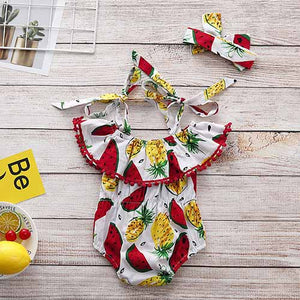 Pineapple Bodysuit and Bowknot Headband, zoerea.com