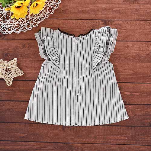 Baby Girls' Floral Striped A-line Dress, zoerea.com