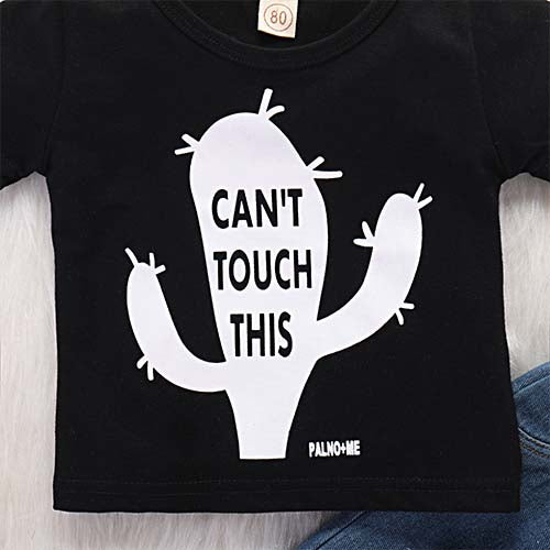 Cactus Pattern Tee and Frayed Jeans, zoerea.com