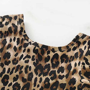 3-piece Leopard Short-sleeve Top And Denim Shorts, zoerea.com