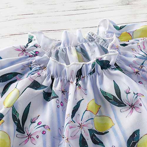 Sweet Lemon PrInt Top And Solid Shorts, zoerea.com