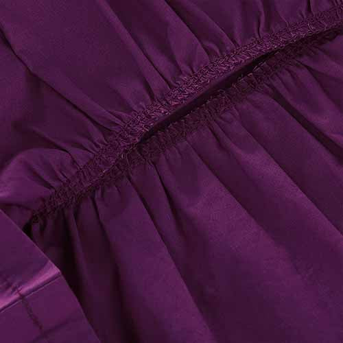 Buttons Front Flounce-Sleeve Solid Dress, zoerea.com