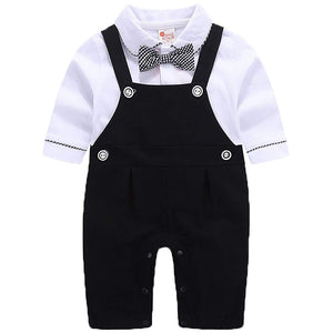 Fake Vest Bow Tie Baby Romper, zoerea.com