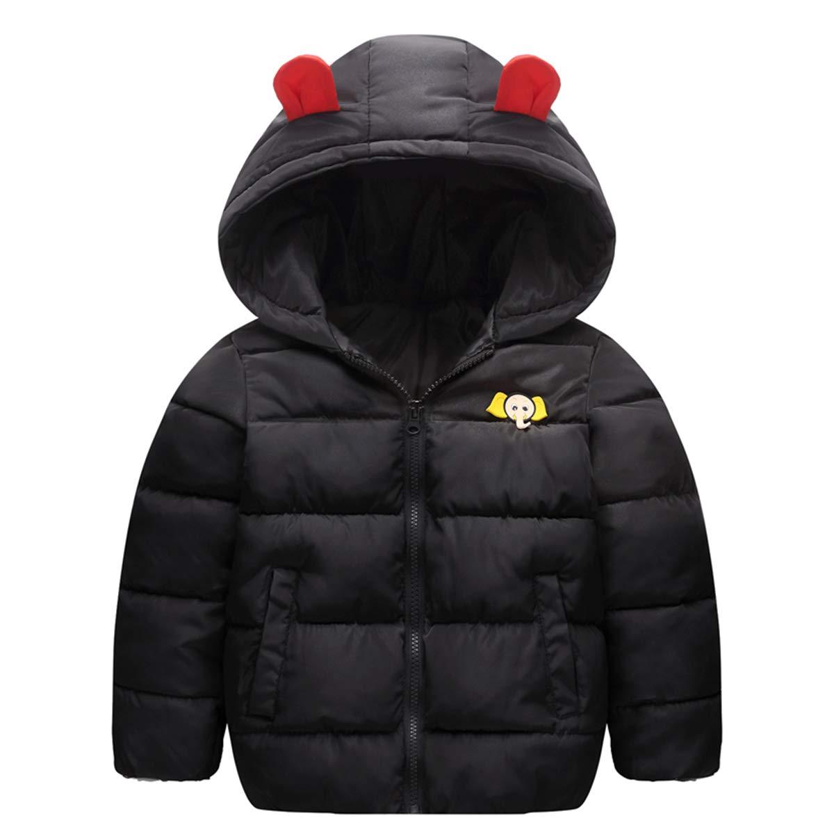 Warm Elephant Decor Long-sleeve Hooded Coat, zoerea.com