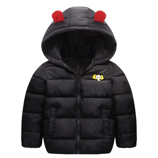 Warm Elephant Decor Long-sleeve Hooded Coat, zoerea.com