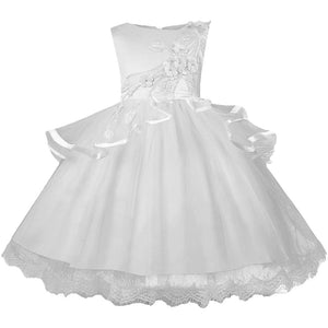 Elegant Lace Flower Decor Sleeveless Dress, zoerea.com