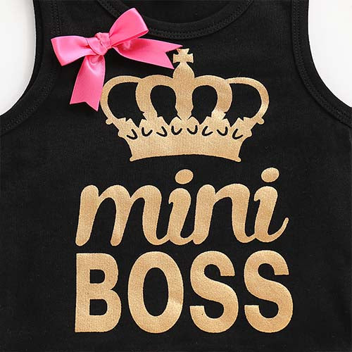 MINI BOSS Bowknot Crown Print Tank, zoerea.com