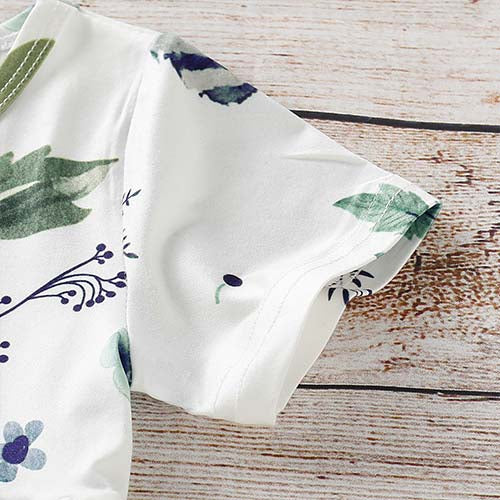 Baby Girl Clothes Set Long Sleeve Floral Shirt Tops and Denim Pants, zoerea.com