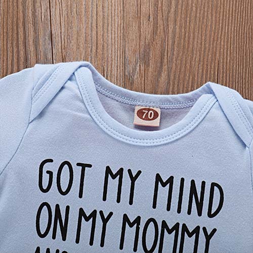 Cute Letter Printed Bodysuit, zoerea.com