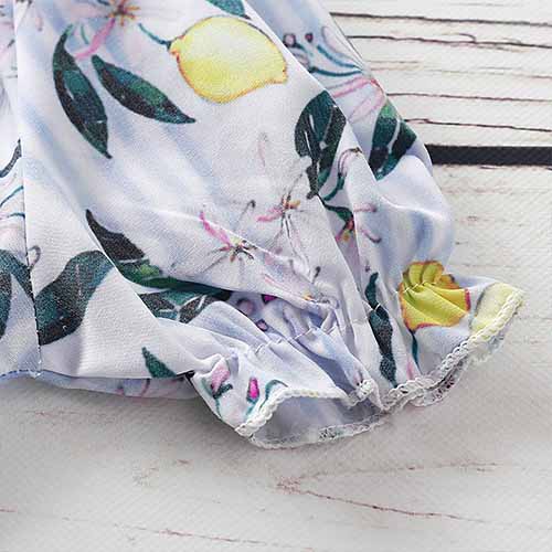 Sweet Lemon PrInt Top And Solid Shorts, zoerea.com