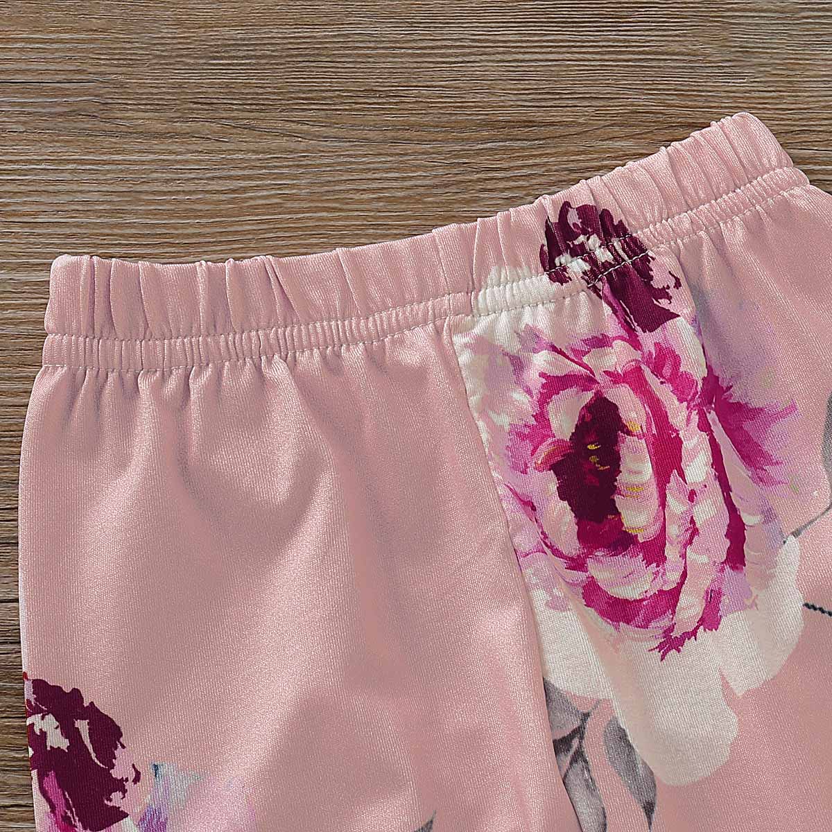 3-piece MAMA IS MY BESTIE Ruffled Bodysuit and Floral Pants Set, zoerea.com