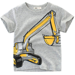 Stylish Excavator / Car Print Short-sleeve T-shirt, zoerea.com