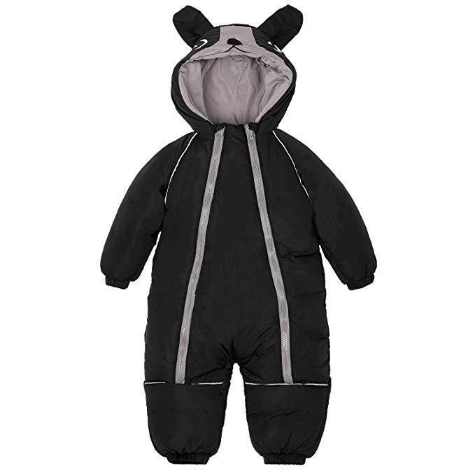 Warm Rabbit Ears Hooded Footed Jumpsuit, zoerea.com