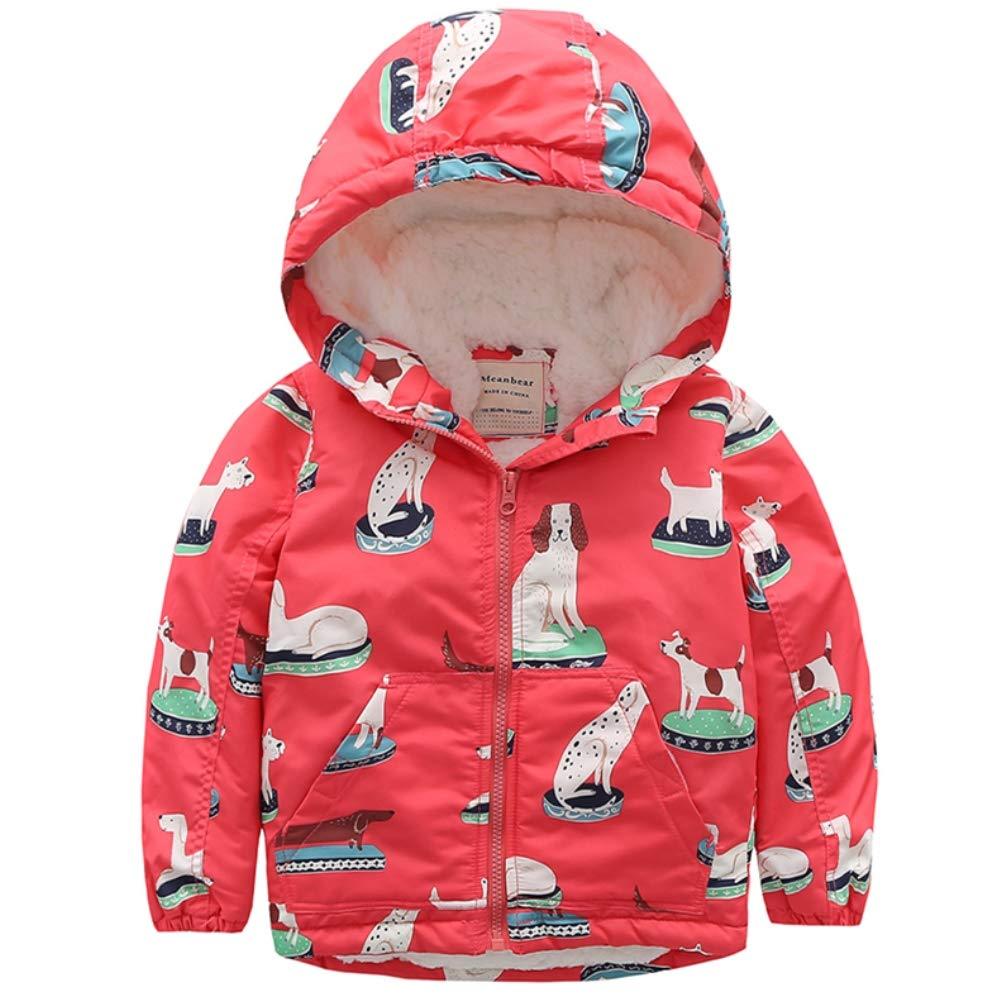 Warm Bird Print Long-sleeve Hooded Coat, zoerea.com