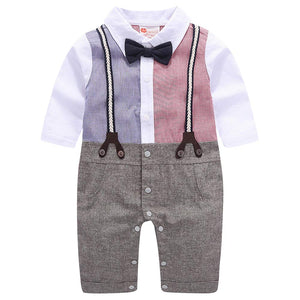 Baby Gentleman 1-piece Bow Tie Jumpsuit, zoerea.com
