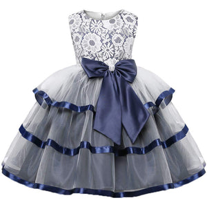 Bowknot Ruffled Lace Decor Princess Dress, zoerea.com