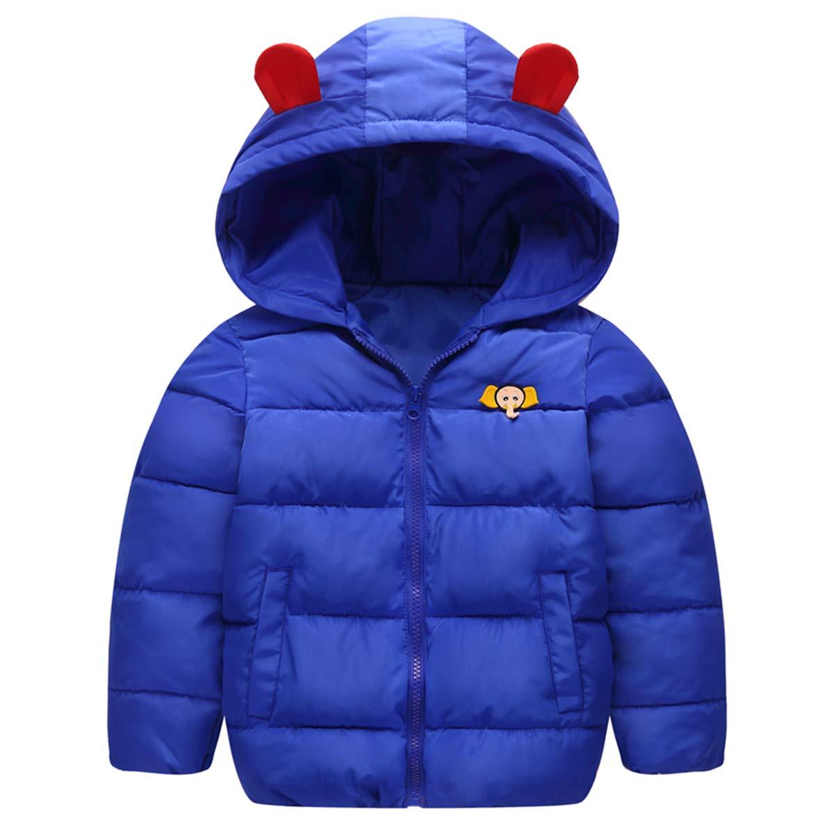 Warm Elephant Decor Long-sleeve Hooded Coat, zoerea.com