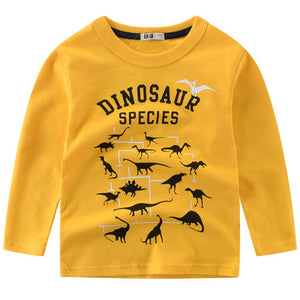 Fashionable Dinosaur Print Long-sleeve Tee, zoerea.com