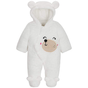 Comfy Bear Ears Hooded Footed Jumpsuit, zoerea.com