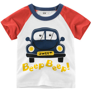 Stylish Excavator / Car Print Short-sleeve T-shirt, zoerea.com