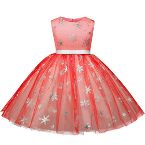 Beautiful Snowflake Print Sleeveless Dress, zoerea.com