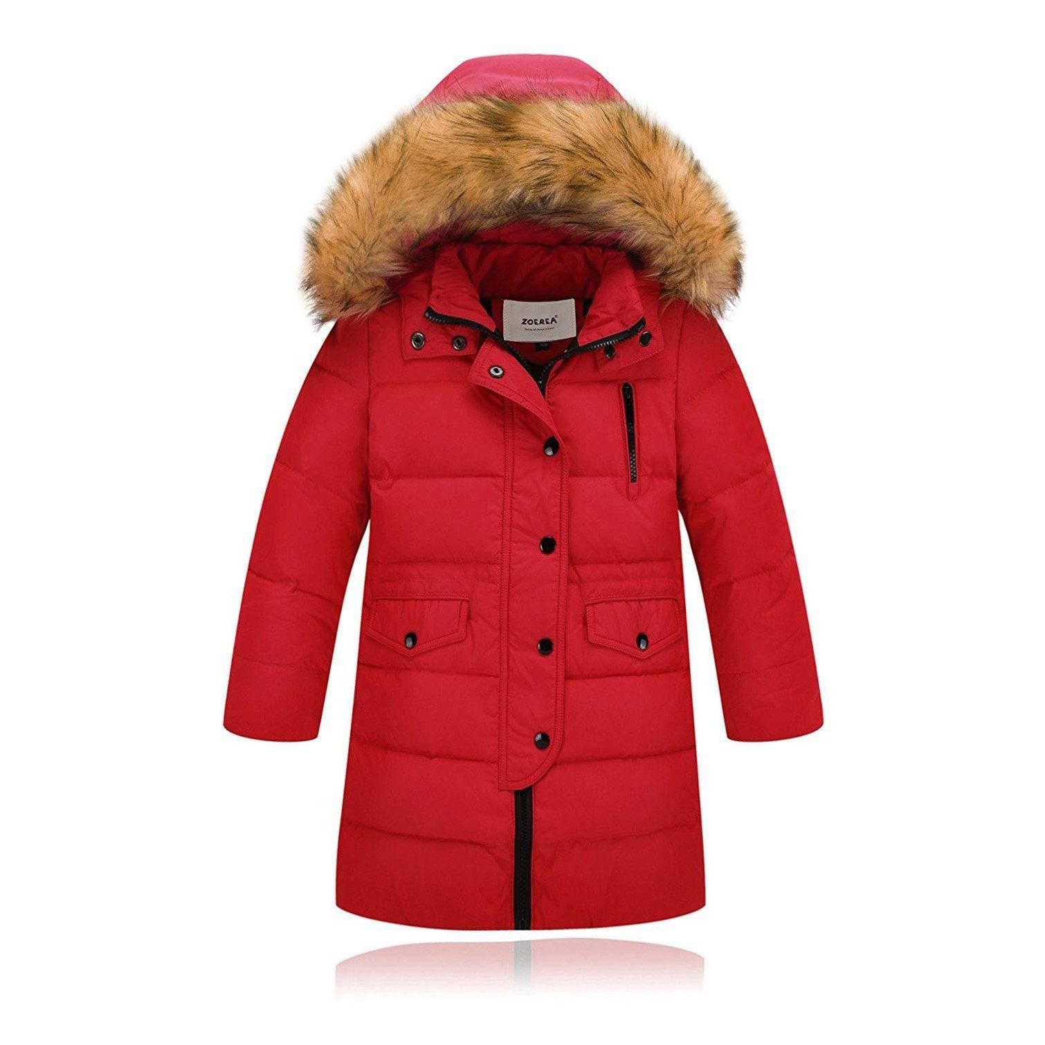 Stylish Duck-lining Hooded Long Down Jacket, zoerea.com