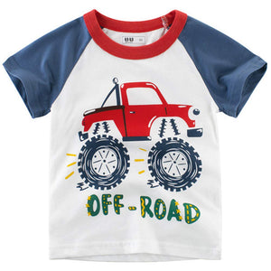 Stylish Excavator / Car Print Short-sleeve T-shirt, zoerea.com