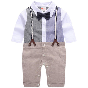 Baby Gentleman 1-piece Bow Tie Jumpsuit, zoerea.com