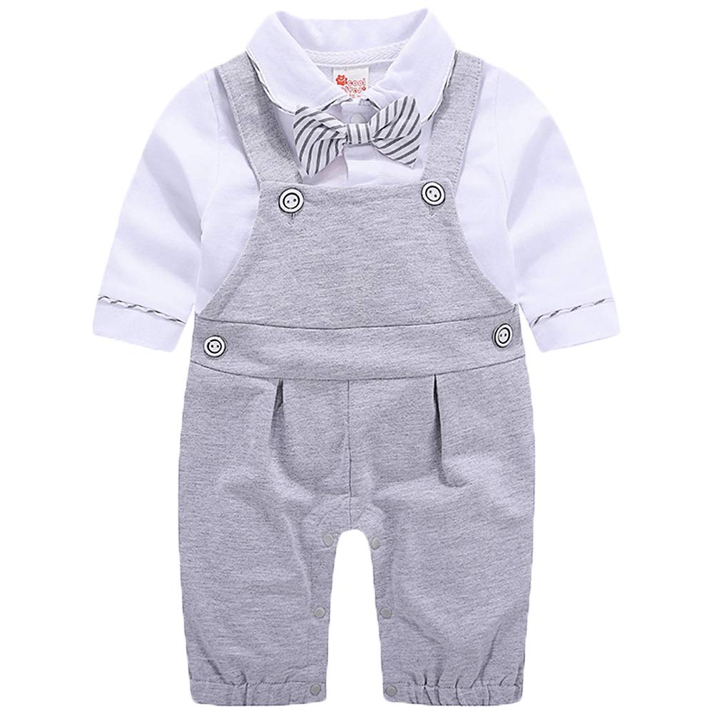 Fake Vest Bow Tie Baby Romper, zoerea.com