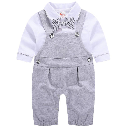 Fake Vest Bow Tie Baby Romper, zoerea.com