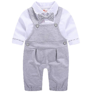 Fake Vest Bow Tie Baby Romper, zoerea.com