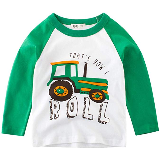 Stylish Car Print Long-sleeve Cotton T-Shirt, zoerea.com
