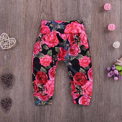 Long-sleeve Bodysuit, Floral Print Pants Set, zoerea.com