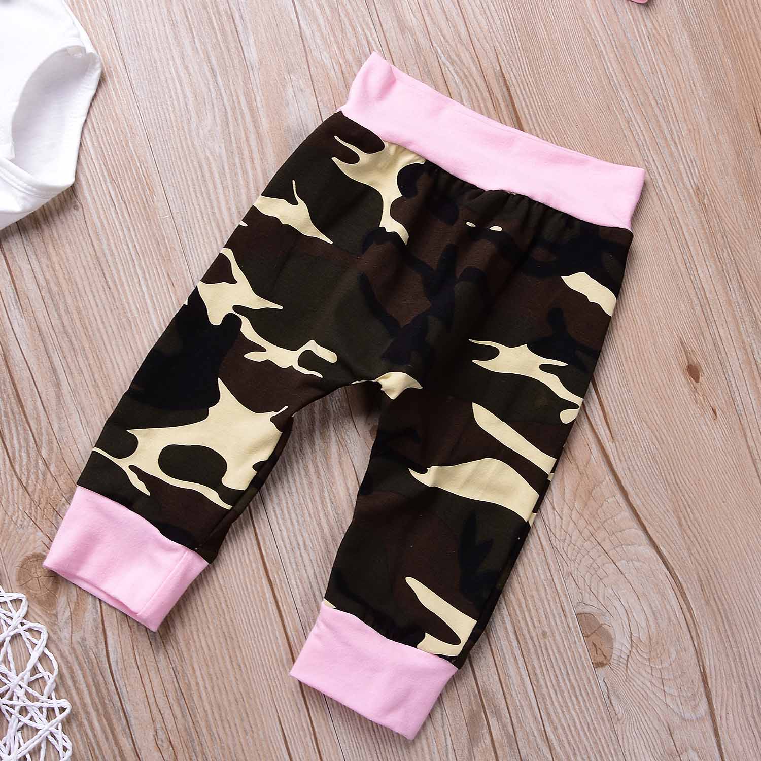 HELLO WORLD Bodysuit, Camouflage Pants And Headband And Hat Set, zoerea.com