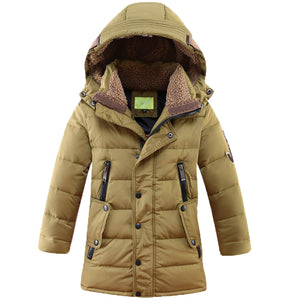Warm Duck-lining Long-sleeve Hooded Coat, zoerea.com