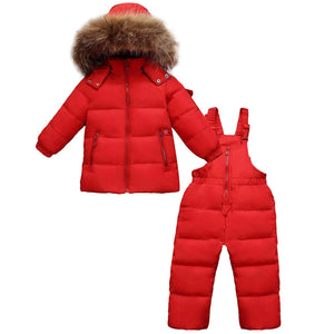 2-piece Hooded Down Jacket And Pants Set, zoerea.com