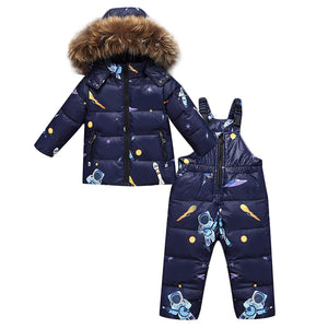 2-piece Hooded Down Jacket And Pants Set, zoerea.com