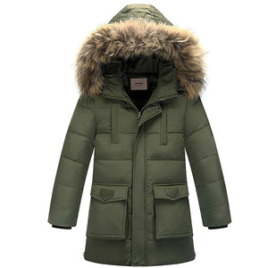 Long-sleeve Hooded Thicken Down Jacket, zoerea.com
