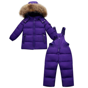 2-piece Hooded Down Jacket And Pants Set, zoerea.com